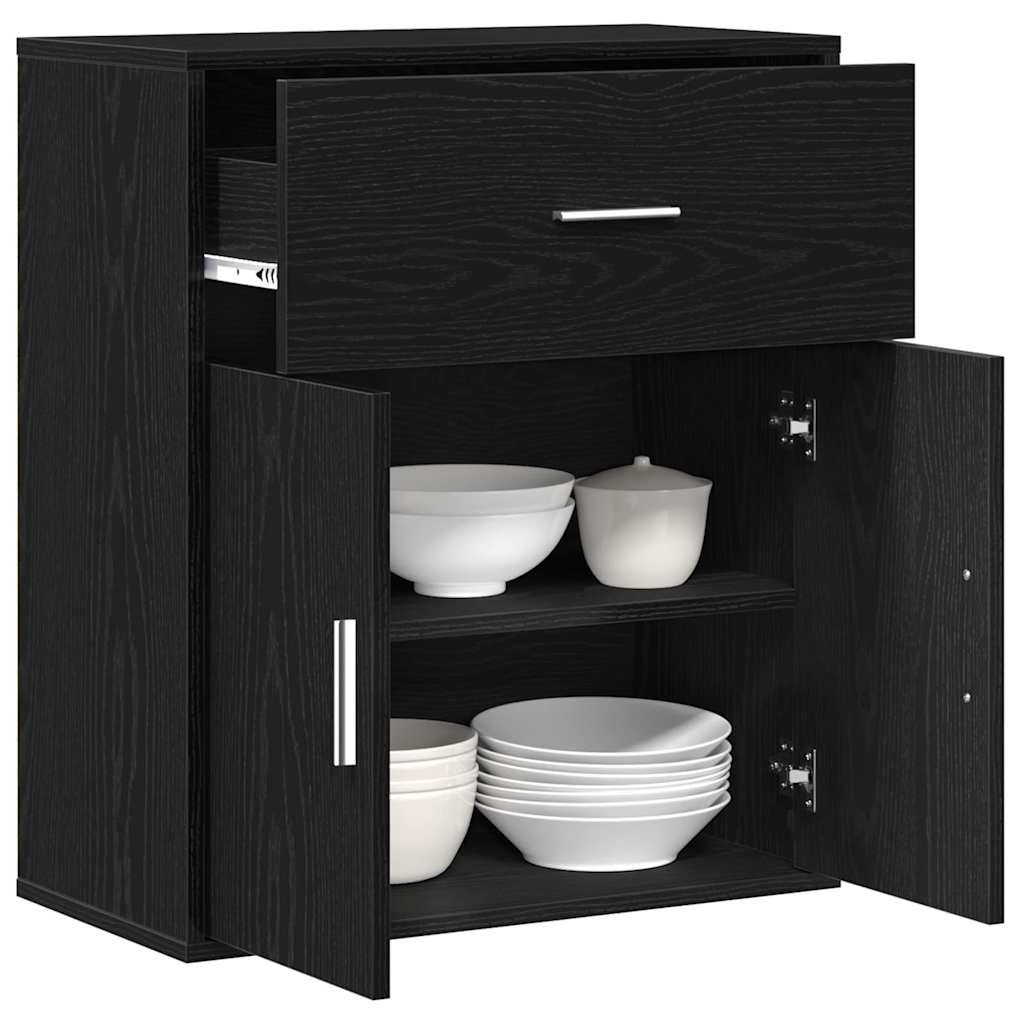 Sideboard Black Oak 60 x 31 x 70 cm Engineered Wood