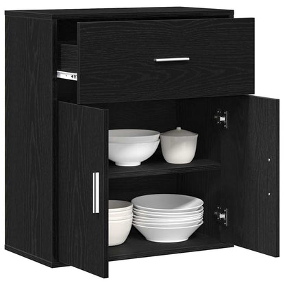Sideboard Black Oak 60 x 31 x 70 cm Engineered Wood