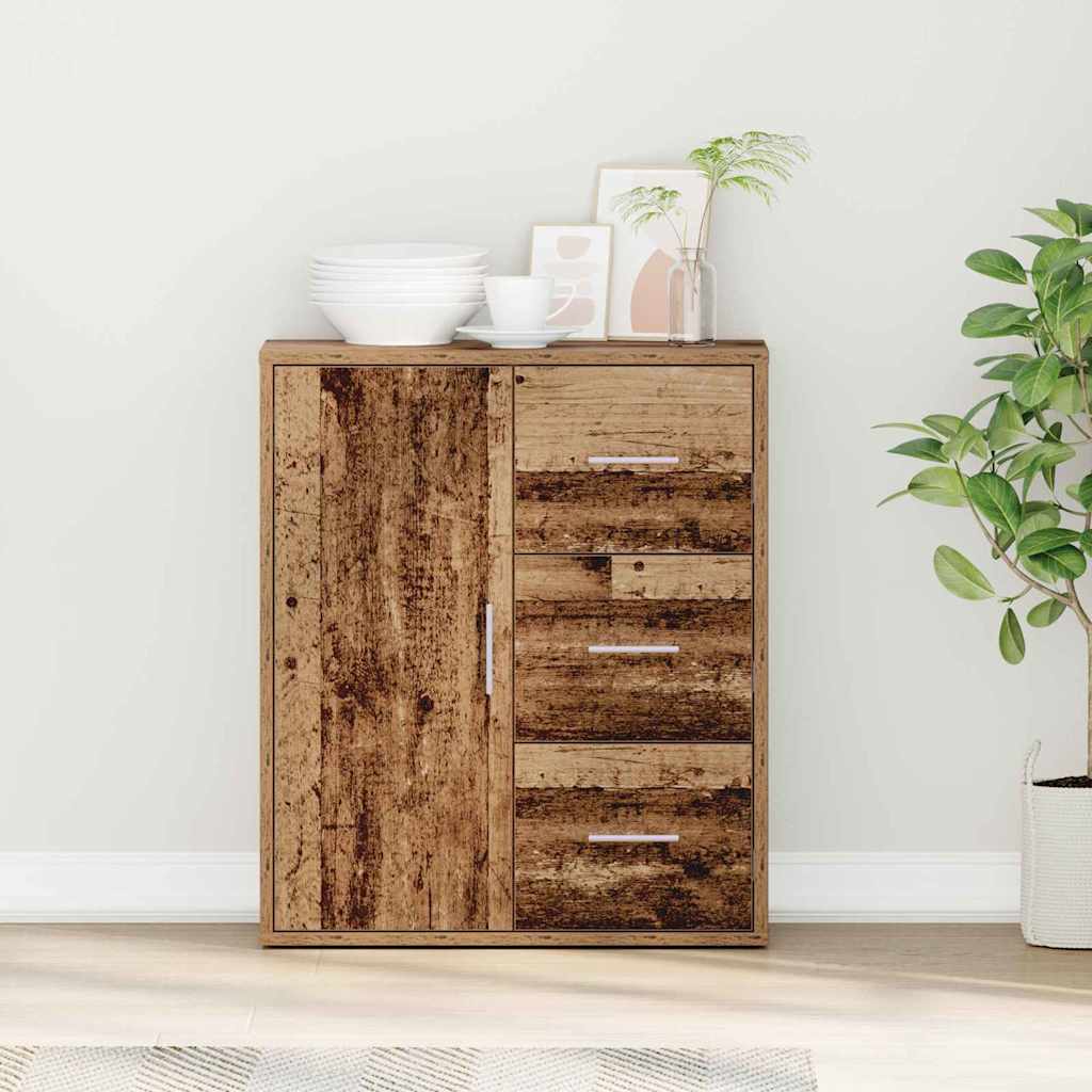 Sideboard with Drawer Old Wood 60 x 31 x 70 cm Engineered Wood