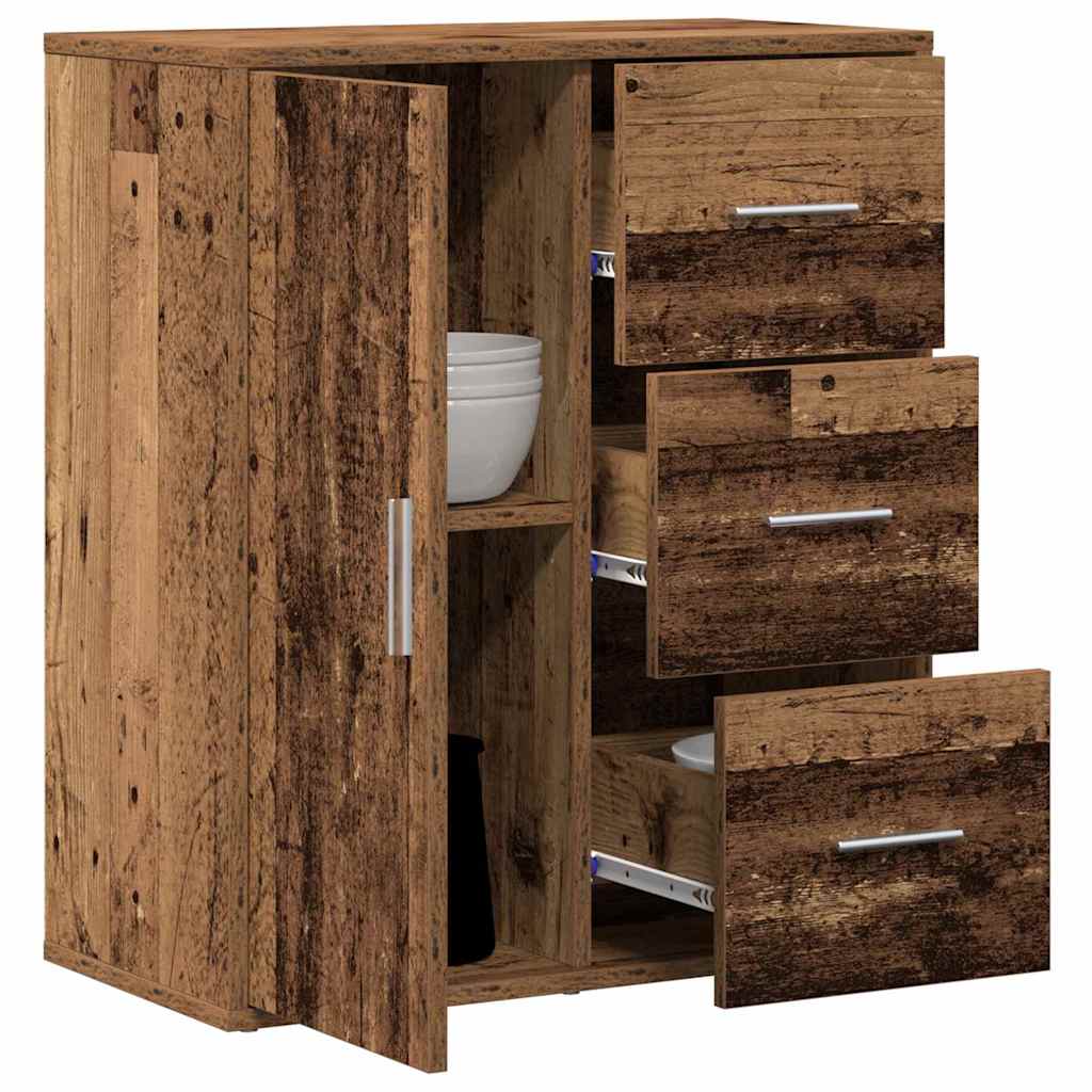 Sideboard with Drawer Old Wood 60 x 31 x 70 cm Engineered Wood