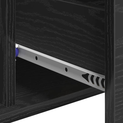Sideboard Black Oak 60 x 31 x 70 cm Engineered Wood