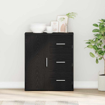 Sideboard Black Oak 60 x 31 x 70 cm Engineered Wood