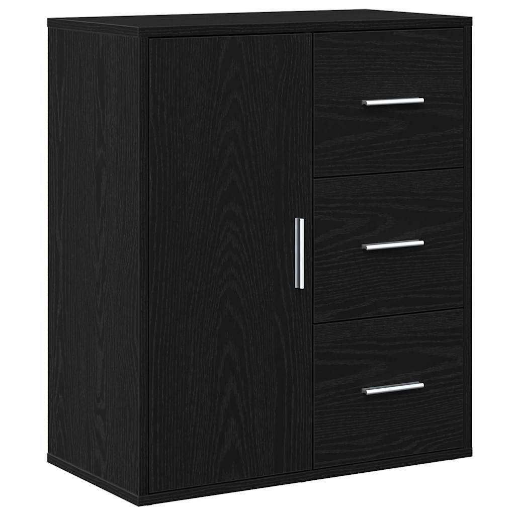 Sideboard Black Oak 60 x 31 x 70 cm Engineered Wood