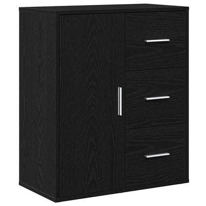 Sideboard Black Oak 60 x 31 x 70 cm Engineered Wood