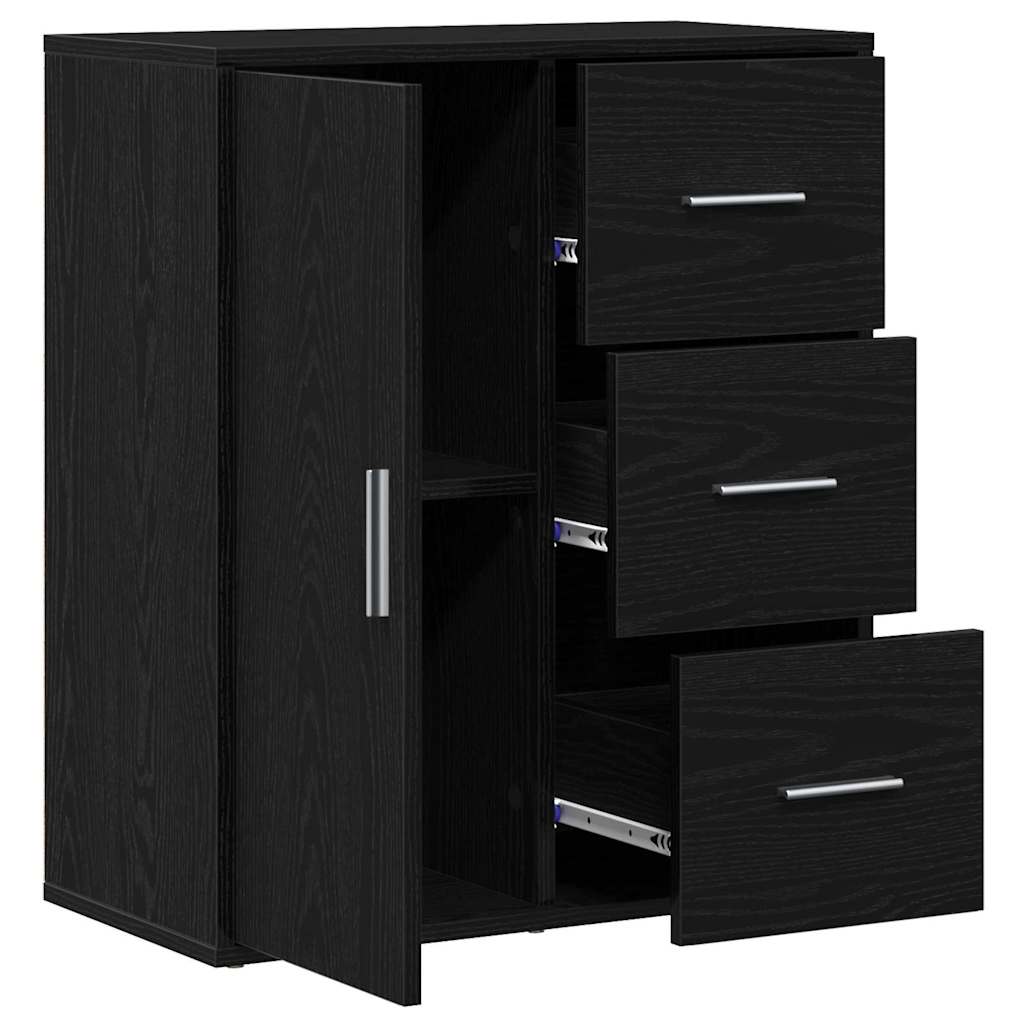 Sideboard Black Oak 60 x 31 x 70 cm Engineered Wood
