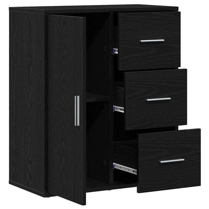 Sideboard Black Oak 60 x 31 x 70 cm Engineered Wood
