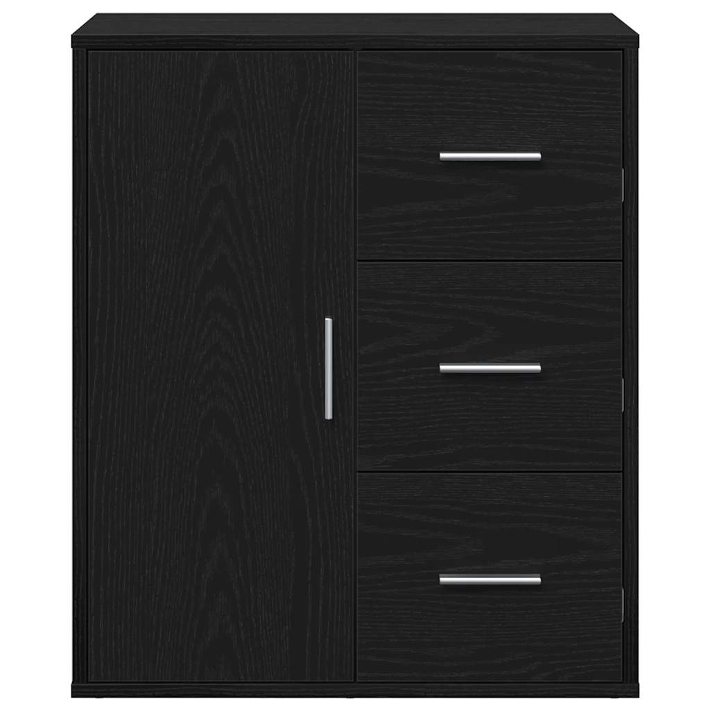 Sideboard Black Oak 60 x 31 x 70 cm Engineered Wood