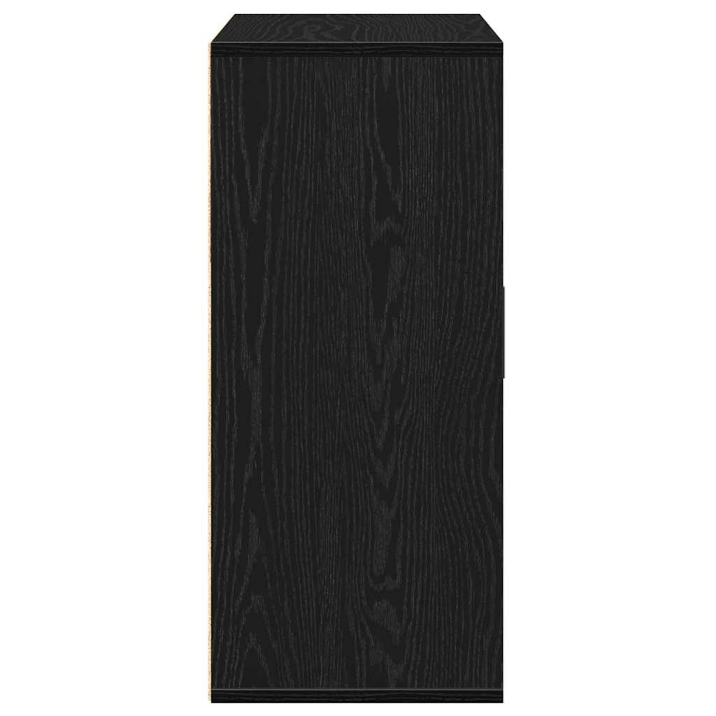 Sideboard Black Oak 60 x 31 x 70 cm Engineered Wood