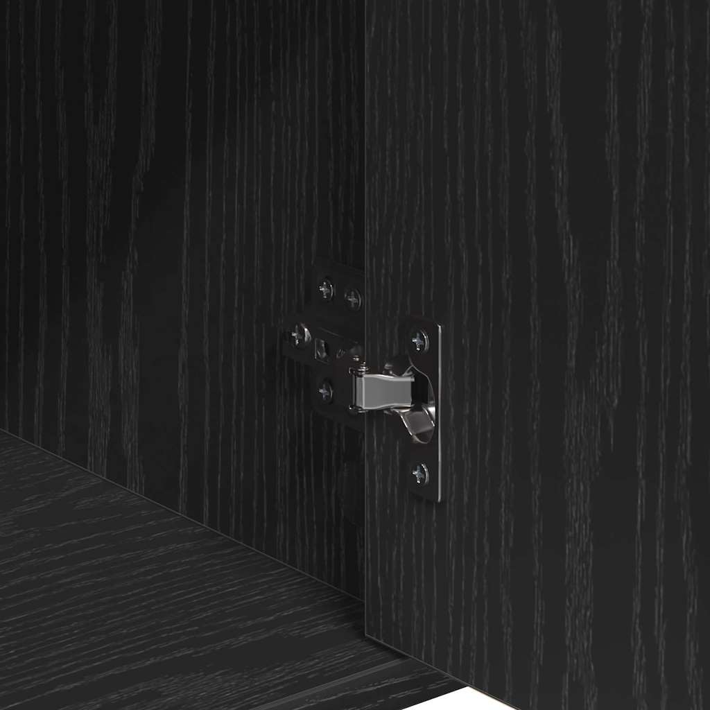 Sideboard Black Oak 60 x 31 x 70 cm Engineered Wood