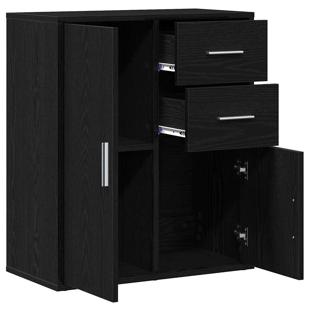 Sideboard Black Oak 60 x 31 x 70 cm Engineered Wood