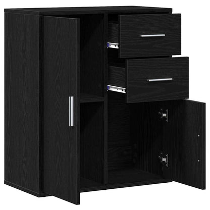 Sideboard Black Oak 60 x 31 x 70 cm Engineered Wood