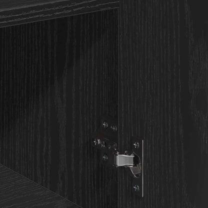 Sideboard Black Oak 60 x 30 x 84 cm Engineered Wood