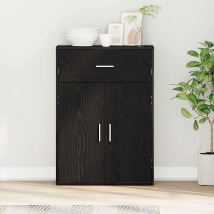 Sideboard Black Oak 60 x 30 x 84 cm Engineered Wood