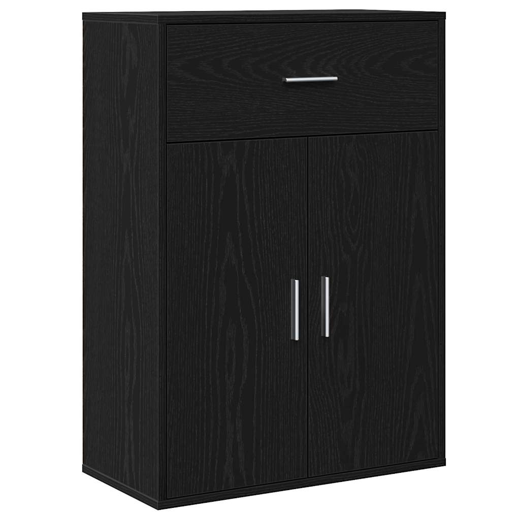 Sideboard Black Oak 60 x 30 x 84 cm Engineered Wood