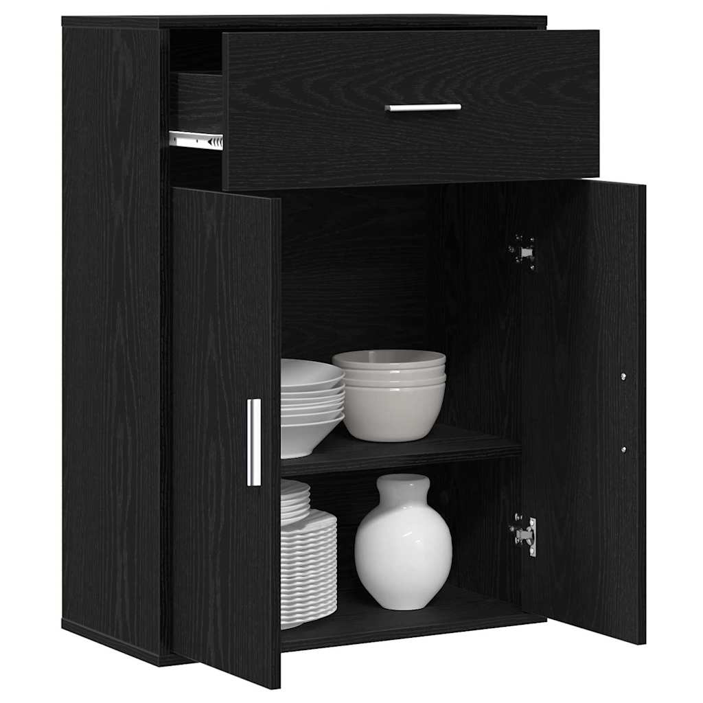Sideboard Black Oak 60 x 30 x 84 cm Engineered Wood