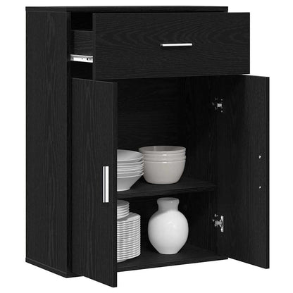 Sideboard Black Oak 60 x 30 x 84 cm Engineered Wood