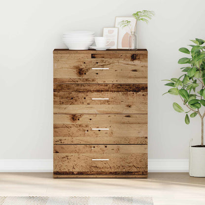 Sideboard with Drawer Old Wood 60 x 39 x 80 cm Engineered Wood