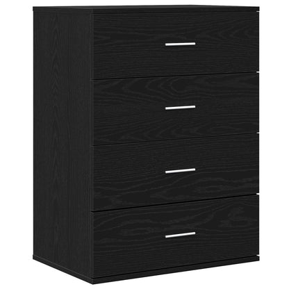 Sideboard Black Oak 60 x 39 x 80 cm Engineered Wood