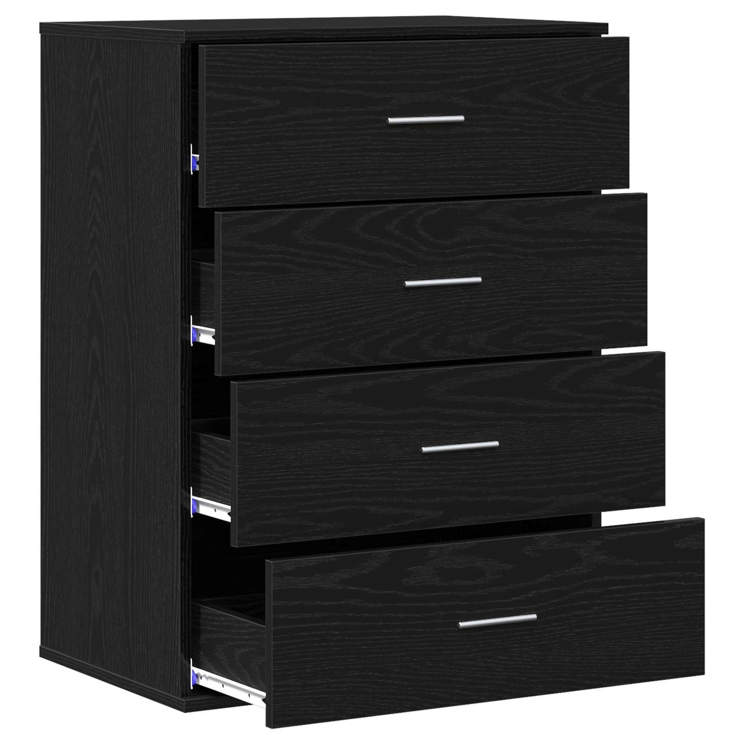 Sideboard Black Oak 60 x 39 x 80 cm Engineered Wood