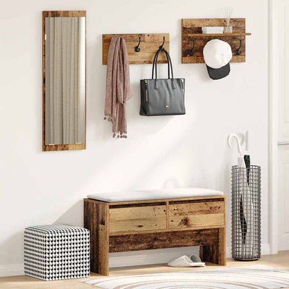 Hallway Furniture Set with Shelf 4 pcs Old Wood Engineered Wood