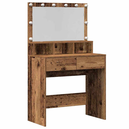 Dressing Table Old Wood 80 x 41 x 134.5 cm Engineered Wood