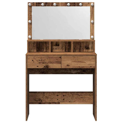 Dressing Table Old Wood 80 x 41 x 134.5 cm Engineered Wood