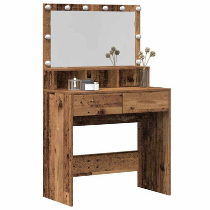 Dressing Table Old Wood 80 x 41 x 134.5 cm Engineered Wood