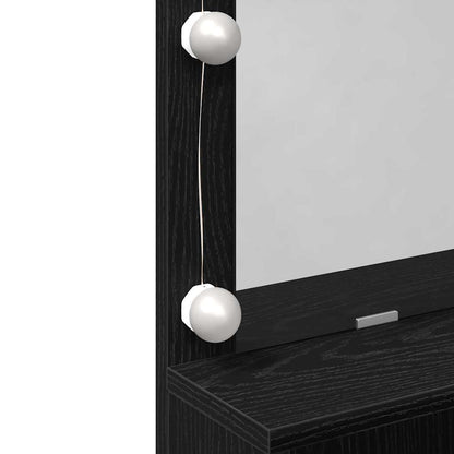 Dressing Table Black Oak 80 x 41 x 134.5 cm Engineered Wood