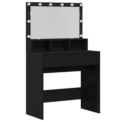 Dressing Table Black Oak 80 x 41 x 134.5 cm Engineered Wood