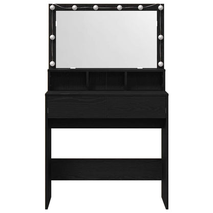 Dressing Table Black Oak 80 x 41 x 134.5 cm Engineered Wood