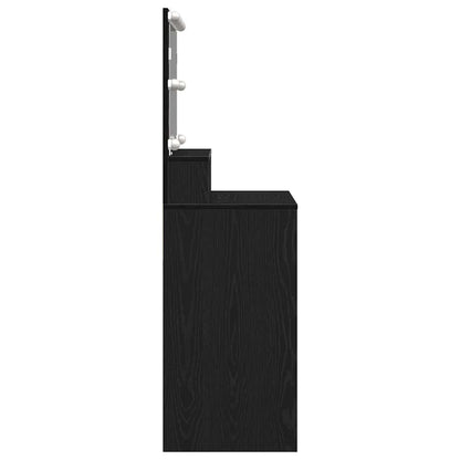Dressing Table Black Oak 80 x 41 x 134.5 cm Engineered Wood