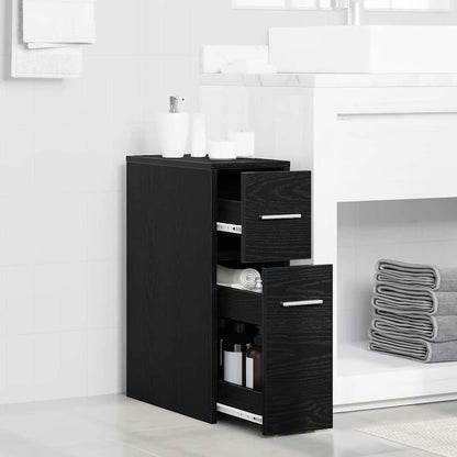 Bathroom Furniture Set Wall-mounted Black Oak 22 x 44 x 61.5 cm