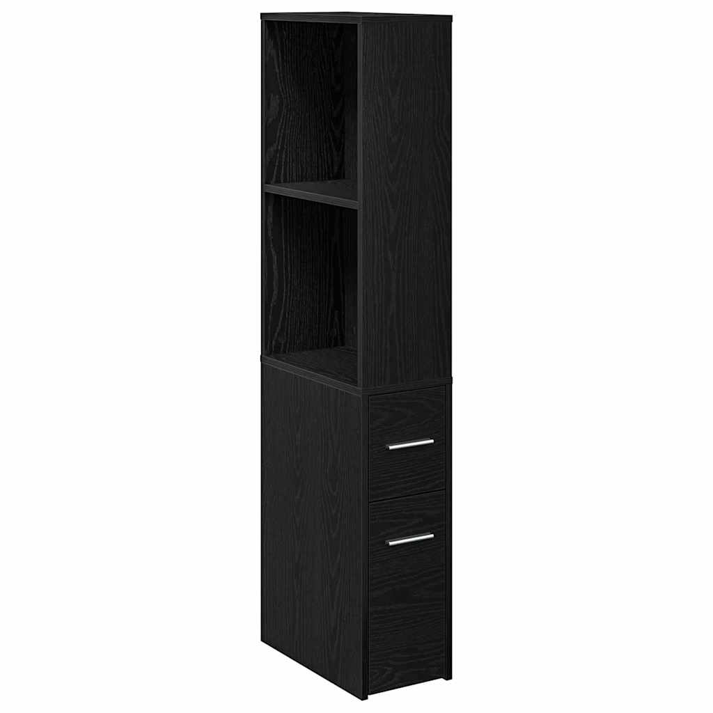 Bathroom Furniture Set Wall-mounted Black Oak 22 x 41 x 135 cm