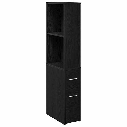 Bathroom Furniture Set Wall-mounted Black Oak 22 x 41 x 135 cm
