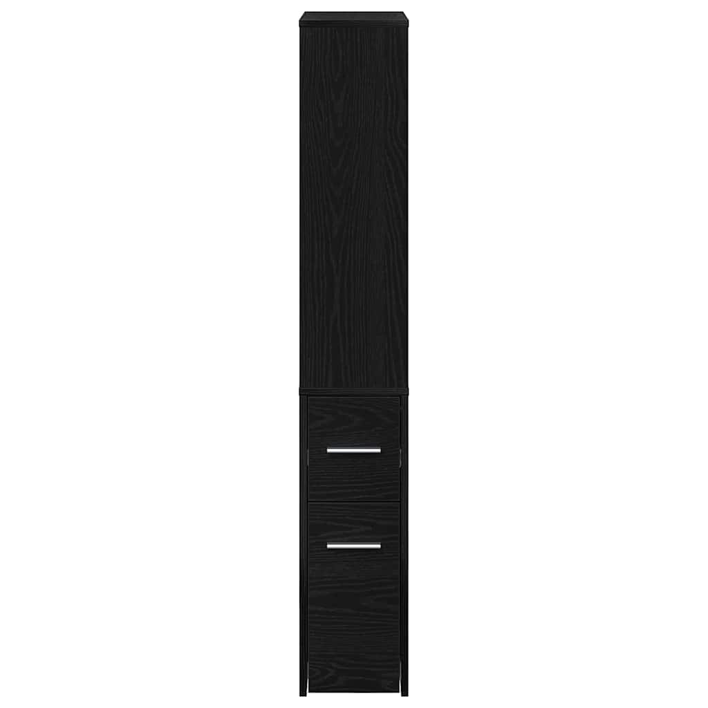 Bathroom Furniture Set Wall-mounted Black Oak 22 x 41 x 135 cm