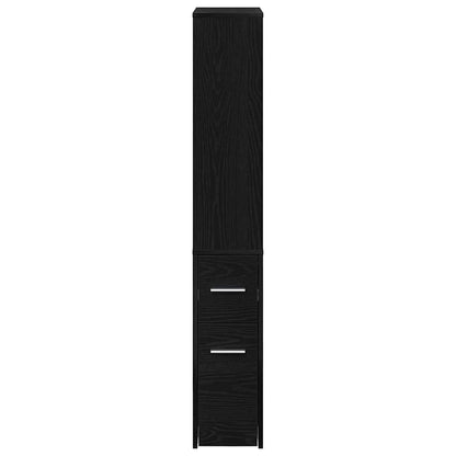 Bathroom Furniture Set Wall-mounted Black Oak 22 x 41 x 135 cm