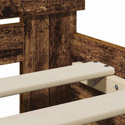 Bed Frame with Headboard Old Wood 90 x 190 cm Engineered Wood