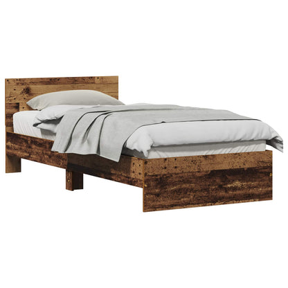 Bed Frame with Headboard Old Wood 90 x 190 cm Engineered Wood
