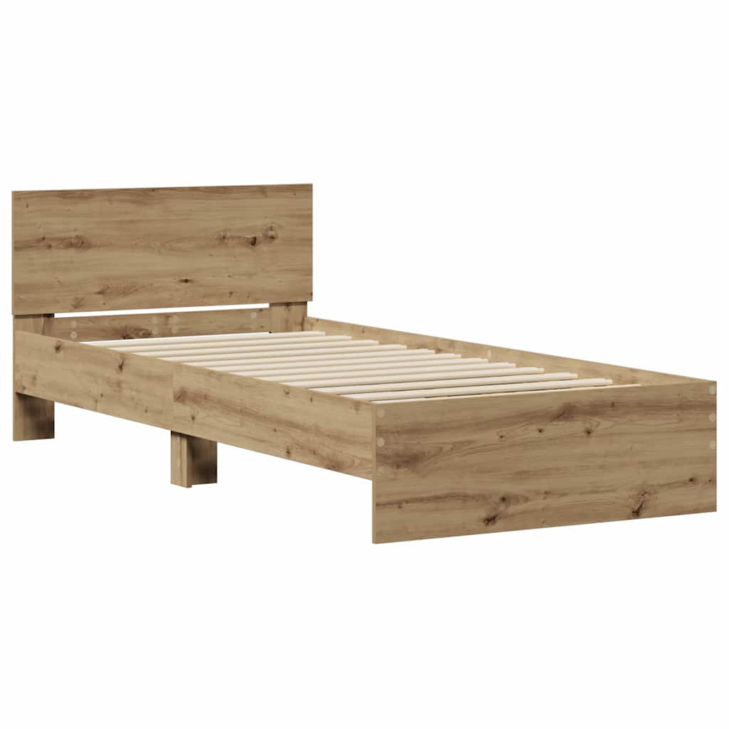 Bed Frame Artisan Oak 75 x 190 cm Engineered Wood
