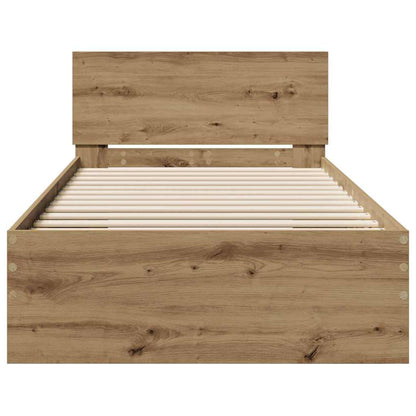 Bed Frame Artisan Oak 75 x 190 cm Engineered Wood