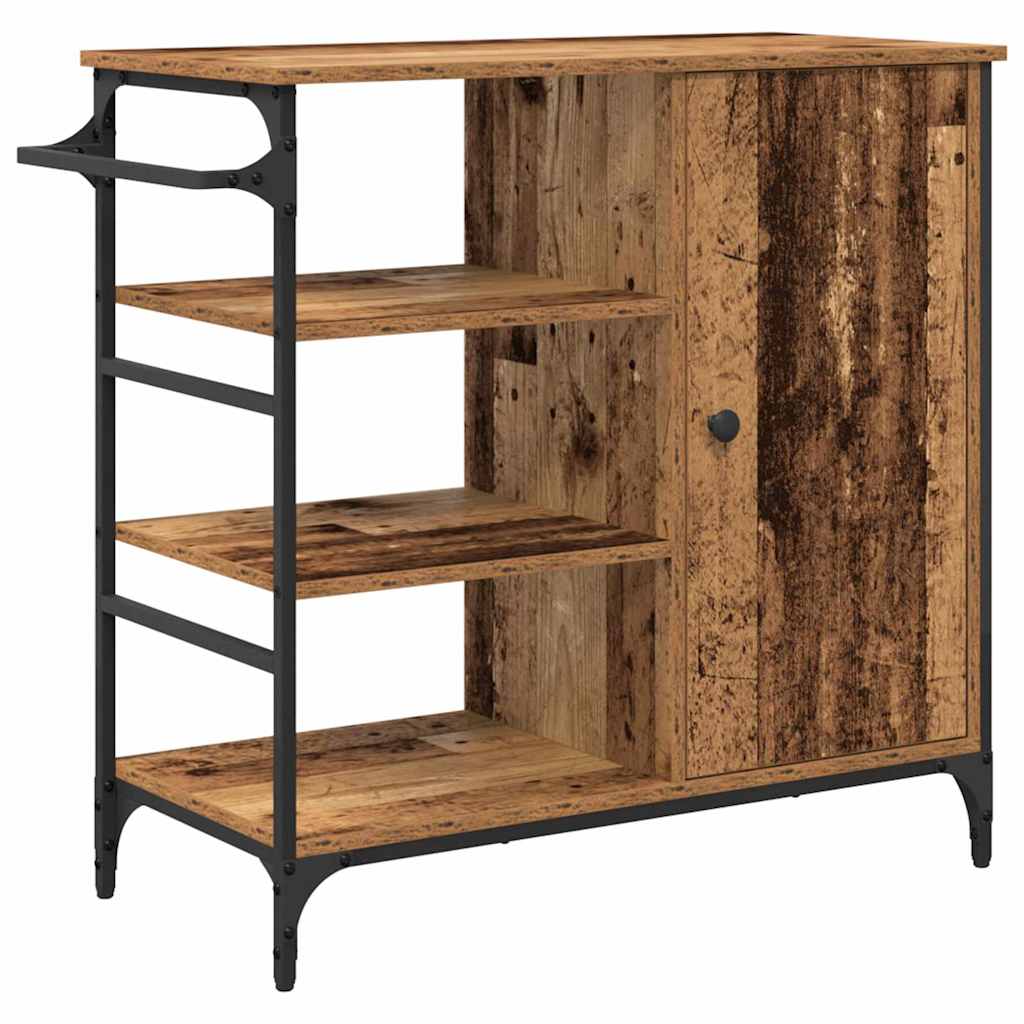 Kitchen Trolley Old Wood 87.5 x 39 x 84.5 cm Engineered Wood