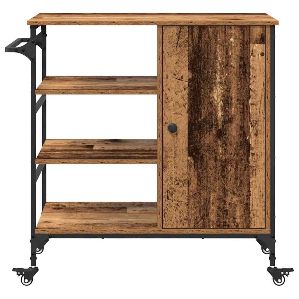 Kitchen Trolley Old Wood 87.5 x 39 x 84.5 cm Engineered Wood