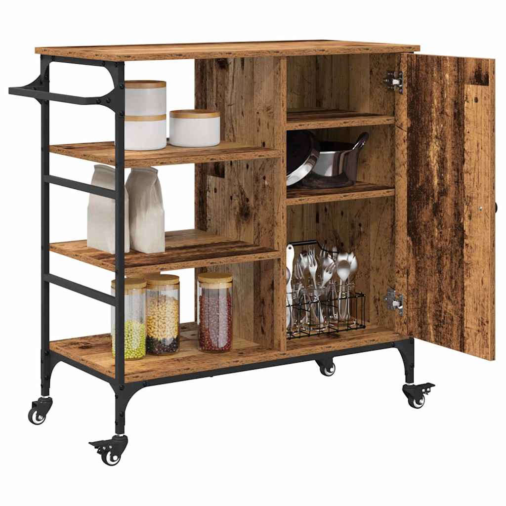 Kitchen Trolley Old Wood 87.5 x 39 x 84.5 cm Engineered Wood