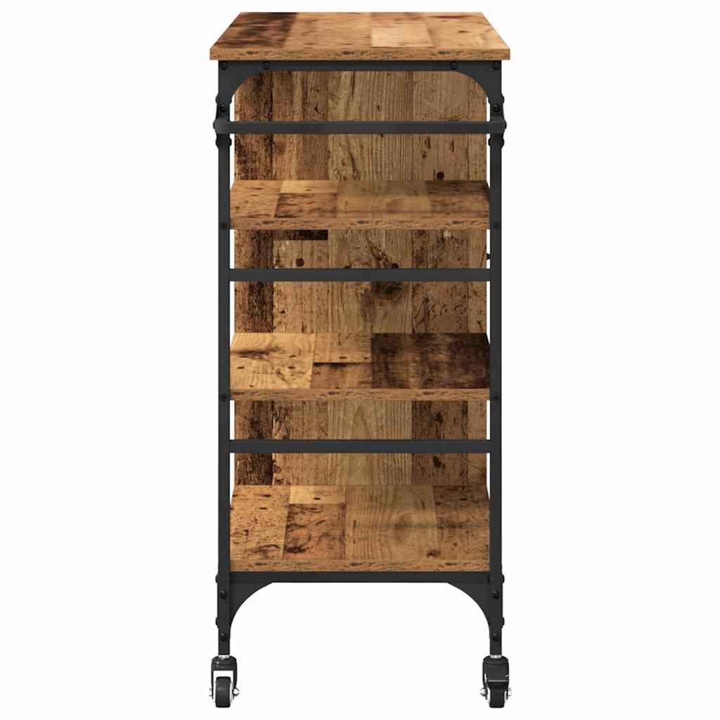 Kitchen Trolley Old Wood 87.5 x 39 x 84.5 cm Engineered Wood