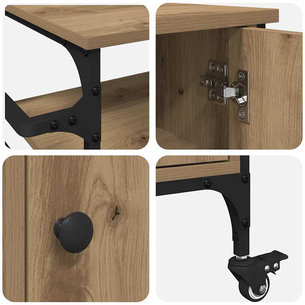 Kitchen Trolley Artisan Oak 87.5 x 39 x 84.5 cm Engineered Wood