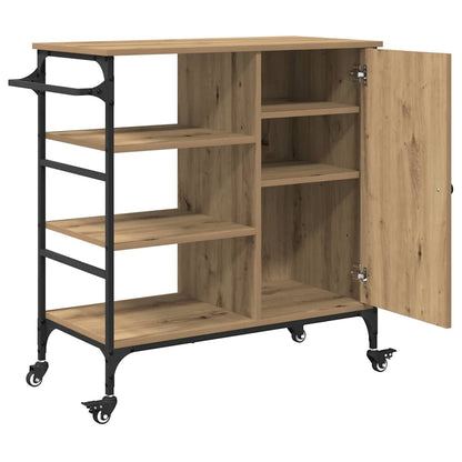Kitchen Trolley Artisan Oak 87.5 x 39 x 84.5 cm Engineered Wood