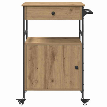 Kitchen Trolley Artisan Oak 56 x 43 x 89.5 cm Engineered Wood