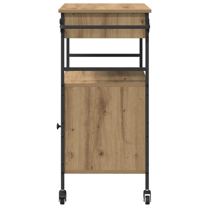 Kitchen Trolley Artisan Oak 56 x 43 x 89.5 cm Engineered Wood