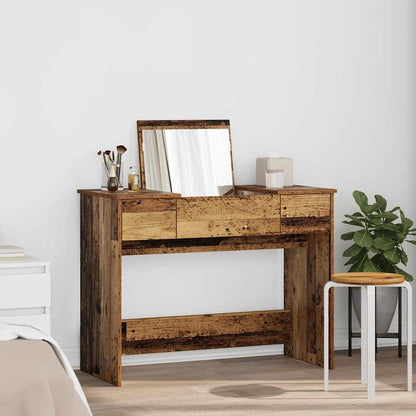Cosmetic Table with Drawer with Mirror Old Wood 100 x 45 x76 cm