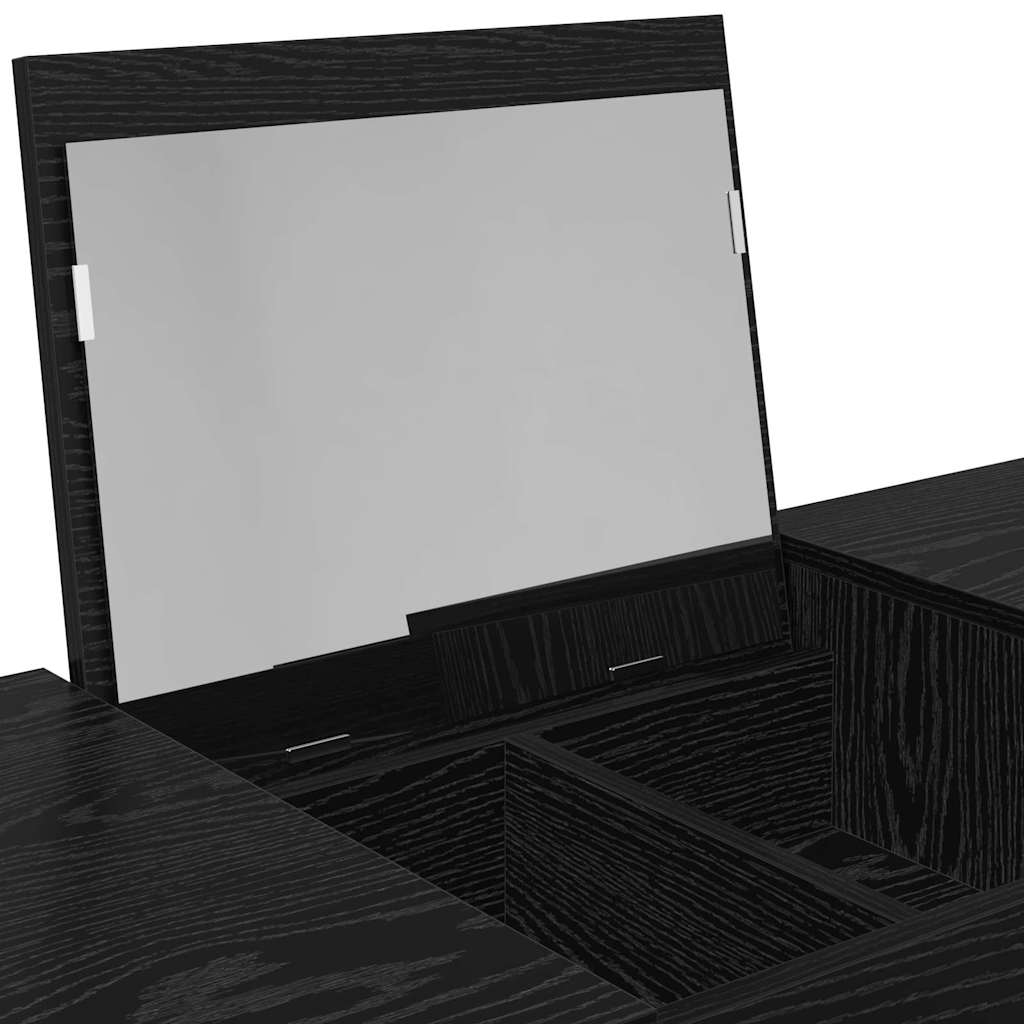 Cosmetic Table with Drawer Black Oak 100 x 45 x76 cm